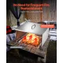 Fire Pit Heat Deflector, 645x645x370 mm Square Outdoor Burner Cover, Stainless Steel Bonfire Camping Wood Burning, Push Heat Dow