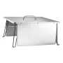 VEVOR Fire Pit Heat Deflector, 645x645x370 mm Firkantet udendørs brænderdæksel, rustfrit stål bål Camping Brændefyring, Push He