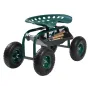 VEVOR Rolling Garden Cart with Swivel Seat, Heavy Duty Garden Seat with Storage Basket & Tool Tray, 300 lbs Weight Capacity, Out