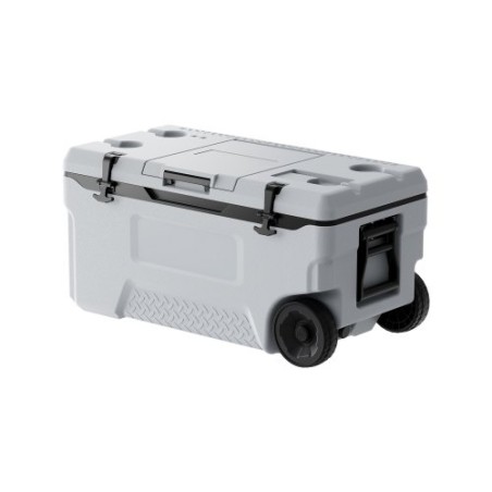 Portable Cooler 74 QT Wheeled Cooler 120 Can Capacity with Cup Holder