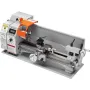 Mini Metal Lathe Machine, 17.8 cm x 40.7 cm, 800W Precision Benchtop Power Metal Lathe, 150-2500 RPM Continuously Variable Speed