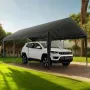 Carport, 10 x 20 FT Outdoor Car Canopy, Potable Carport, Heavy Duty Galvanized Car Shelter, UV-Resistant & Water-Resistant, All-