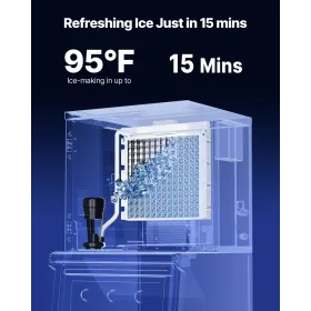 Commercial Ice Maker Machine - Head, 249.5 kg/Day Stainless Steel Ice Machine with Self-Cleaning, Scheduled Ice-Making, Adjustab