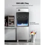 Commercial Ice Maker Machine - Head, 249.5 kg/Day Stainless Steel Ice Machine with Self-Cleaning, Scheduled Ice-Making, Adjustab
