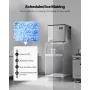 Commercial Ice Maker Machine - Head, 181.4 kg/Day Stainless Steel Ice Machine with Self-Cleaning, Scheduled Ice-Making, Adjustab
