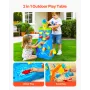 Sand and Water Table for Toddlers, Double-Sided Kids Activity Waterfall Playset with 37PCS Accessories, Kids Activity Sensory Ta