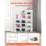 Shoe Storage Boxes, 12 Pack Clear Stackable Shoe Boxes Storage Organizers with Magnetic Door, Fit up to US Size 13, Plastic Snea