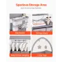 puslebord, foldbar bleskiftestation med 2 stofskuffer, sidekurv