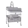 puslebord, foldbar bleskiftestation med 2 stofskuffer, sidekurv