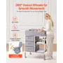 VEVOR Baby Changing Table, Portable Diaper Change Station with 3 Fabric Drawers and Lockable Wheels, Adjustable Height Multi-Fun