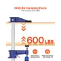 Bar Clamps for Woodworking, 2-Pack 91.4 cm Opening, Lockable F-Clamp with 272 kg Load Limit,63.5 mm Depth, Cast Iron and Carbon 