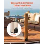 8x8 Post Base 2 Pcs, Inner Size 7.9x7.5 inch / 200x190 mm Post Brackets, Heavy Duty Carbon Steel Decking Posts, Wood Posts Brack