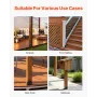 8x8 Post Base 2 Pcs, Inner Size 7.9x7.5 inch / 200x190 mm Post Brackets, Heavy Duty Carbon Steel Decking Posts, Wood Posts Brack