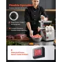 Commercial Electric Meat Grinder, 2.3 kg/min Capacity, 8 Industrial Meat Mincer with 2 Stainless Steel Blades, 2 Grinding Plates