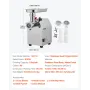 VEVOR Commercial Electric Meat Grinder, 2.3 kg/min Capacity, 8 Industrial Meat Mincer with 2 Stainless Steel Blades, 2 Grinding 