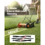 VEVOR Push Reel Lawn Mower 35 cm, 5 Blades Manual Push Mower No Motor, 15-45 mm Adjustable Cutting Height, Walk-Behind Lawn Mowe