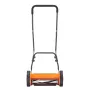 Push Reel Lawn Mower 35 cm, 5 Blades Manual Push Mower No Motor, 15-45 mm Adjustable Cutting Height, Walk-Behind Lawn Mowers wit