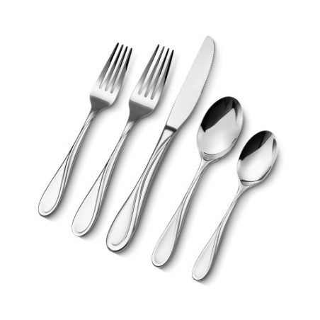 45-Piece Silverware Set Stainless Steel Cutlery Flatware Utensils for 8