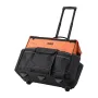 Rolling Tool Bag, 110 lbs Load Capacity, 27 Pockets Heavy Duty Roller Tool Bag on Wheels, Adjustable Telescoping Handle & Stable