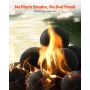 Ceramic Fire Balls, 76 mm 15 Pcs Round Fire Stones, Reusable Lava Rocks Indoor and Outdoor Use, Decorative Fire Pit Rocks for Pr