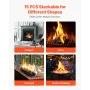 Ceramic Fire Balls, 76 mm 15 Pcs Round Fire Stones, Reusable Lava Rocks Indoor and Outdoor Use, Decorative Fire Pit Rocks for Pr