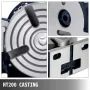150mm/5.9In Vertical & Horizontal Rotary Table, 150MM Dividing Head Round Rotary Working Table Milling Machine Index System Adju
