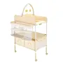 VEVOR Baby Changing Table, Foldable Diaper Change Station with 2 Fabric Drawers, Side Basket & Hanging Rod, Adjustable Height Po