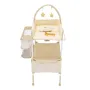 Baby Changing Table, Foldable Diaper Change Station with 2 Fabric Drawers, Side Basket & Hanging Rod, Adjustable Height Portable