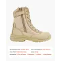 Men's Military Tactical Boots, 203 mm Combat Hiking Work Boots, Lightweight & Breathable Side Zipper Motorcycle Interceptor Troo