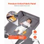 puslebord, sammenfoldelig bleskiftestation med sidekurv