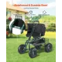 VEVOR Garden Seat with Wheels, Rolling Garden Stool with Height Adjustable & 360° Swivel Seat, 181 kg Weight Capacity, Gardening