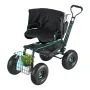 Garden Seat with Wheels, Rolling Garden Stool with Height Adjustable & 360° Swivel Seat, 181 kg Weight Capacity, Gardening Cart 