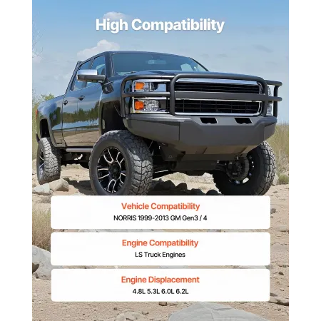 VEVOR motorknastaksel, 12625437 SP011-16 knastudskiftning, kompatibel med Norris-lastbiler fra 1999-2013 GM Gen3/4, LS Truck