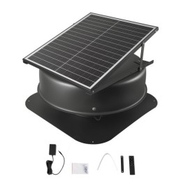 Solar Roof Attic Exhaust Fan 42W with Smart Thermostat Remote Control