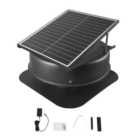 Solar Roof Attic Dowt -fan 42W med smart termostat fjernbetjening