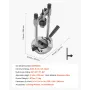 Drill Guide, Multi-Angle Press Portable Precision Drilling Guide Jig Attachment, with Large Handle and Mounting Holes, Aluminum 