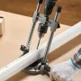 Drill Guide, Multi-Angle Press Portable Precision Drilling Guide Jig Attachment, with Large Handle and Mounting Holes, Aluminum 