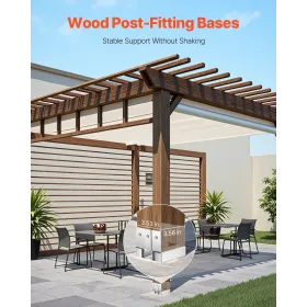 VEVOR 4x4 Post Base 10 Pcs, Inner Size 3.53x3.56inch/89.6x90.5mm Concrete Post Anchor, Heavy-Duty Zinc-Plated Carbon Steel Posts