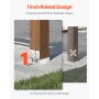 4x4 Post Base 10 Pcs, Inner Size 3.53x3.56inch/89.6x90.5mm Concrete Post Anchor, Heavy-Duty Zinc-Plated Carbon Steel Posts Brack