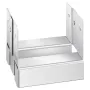 4x4 Post Base 10 Pcs, Inner Size 3.53x3.56inch/89.6x90.5mm Concrete Post Anchor, Heavy-Duty Zinc-Plated Carbon Steel Posts Brack