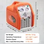 1 hk kølemiddelopgavemaskine - dobbeltcylinder bærbar