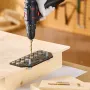 Shelf Pin Jig and Hinge Jig Two-in-One, Aluminum Alloy Cabinet Hardware Hole Drilling Template with 6.4 and 4.8 mm Drill Bits, f