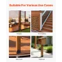 6x6 Post Base 2 Pcs, Inner Size 5.9x5.55 inch / 150x141 mm Post Brackets, Heavy Duty Carbon Steel Decking Posts, Wood Posts Brac