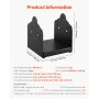 6x6 Post Base 2 Pcs, Inner Size 5.9x5.55 inch / 150x141 mm Post Brackets, Heavy Duty Carbon Steel Decking Posts, Wood Posts Brac