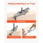 Doweling Jig Kit, Self Centering Dowel Drill Jig for Straight Holes, with Drill Bit Set 6.4 / 7.9 / 9.5 mm and Drill Bit Stop Co