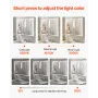 Lighted Medicine Cabinet with Mirror, 60 x 80 cm Wall-Mounted, 3 Color Dimmable LED Bathroom Medicine Cabinet with HD Mirror, Me