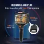 Triple Lens Inspection Camera with Light, 12.7cm IPS Screen Industrial Borescope, 8X Zoom 1080P HD Split Screen, 10 LED Lights S
