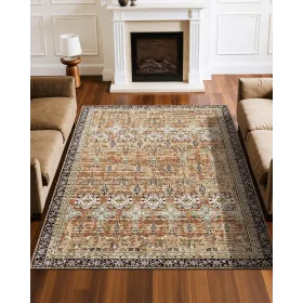 VEVOR Area Rug, 6 x 9 ft Large Washable Rug, Non-Slip and Tear-Resistant Soft Carpet, Pet & Child Friendly Vintage Area Rugs, In