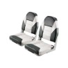 Boat Seat High Backrest Folding Boat Seat Sponge Cushion Black & Grey
