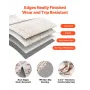 område tæppe, 5 x 8 ft stort vaskbart tæppe, skridsikkert og